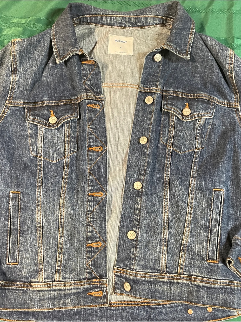 Old Navy Blue Denim Jacket with Contrast Stitching